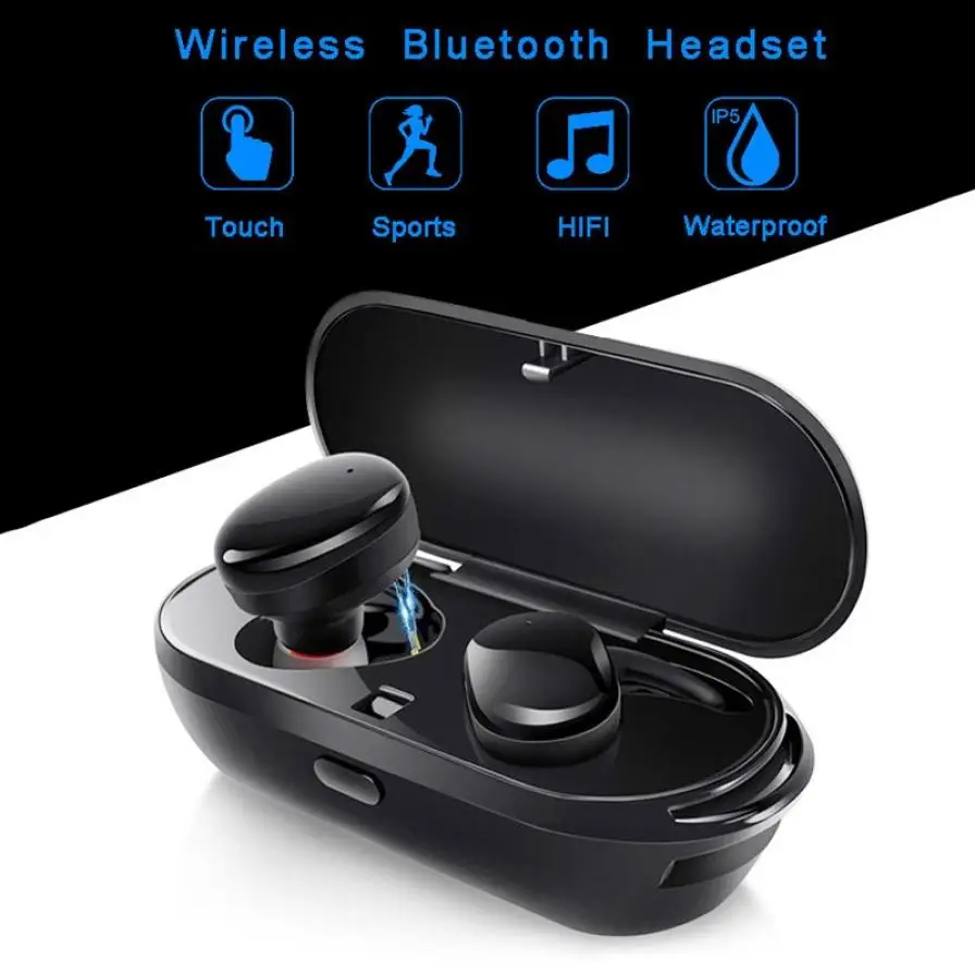 

True Wireless Headphones TWS Bluetooth Earphones Headset T2C Cordless Headphone Mini Sports Earbuds Music Handsfree For Phones