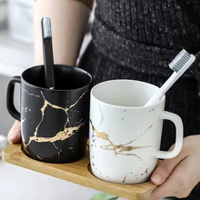 Европейская мраморная керамическая кружка для мытья зубов пара зубных щеток чашки для Ванной Принадлежности