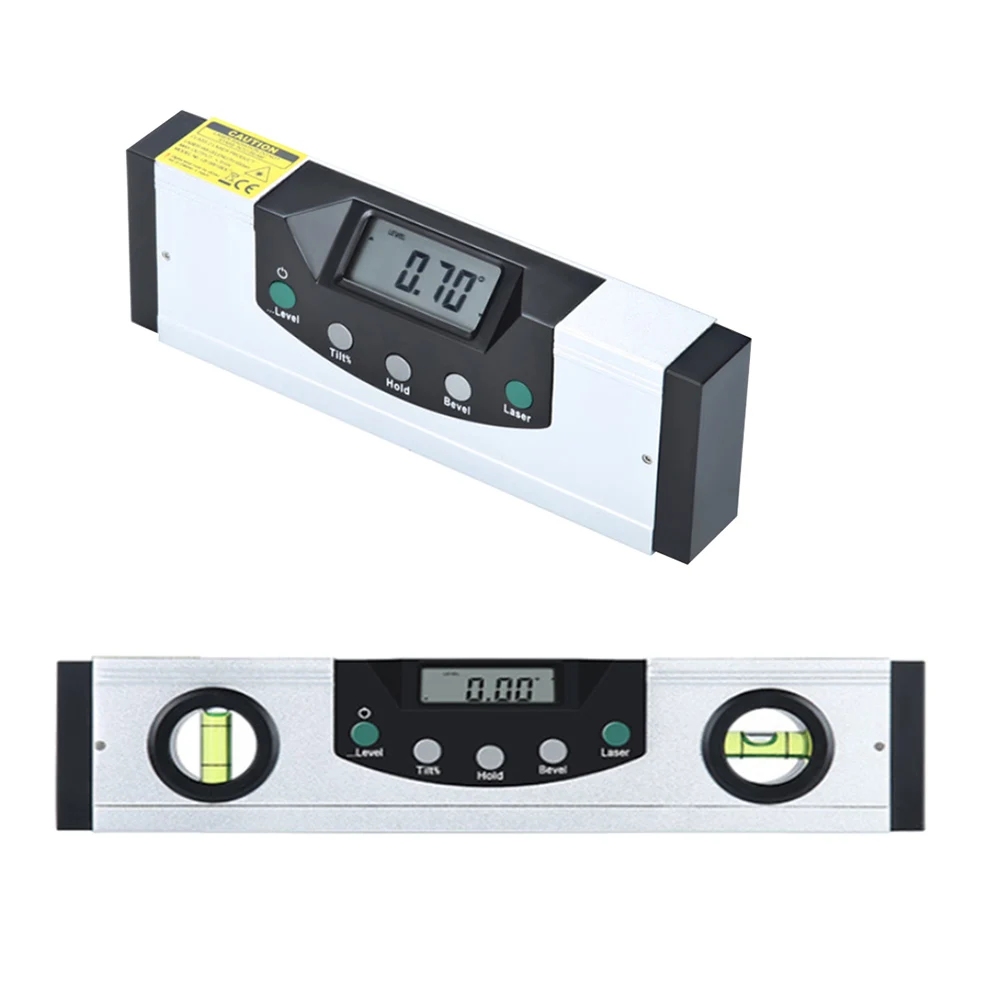  150/225mm Mini Laser Level Spirit Level degree Upright Inclinometer Protractor Ruler Digital Spirit