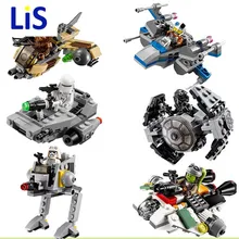 2016 Горячие Продажа 1 шт. ЛЕПИН Star Wars Блоки Micro Бойцов Войны Клонов Звездные Войны Космический Корабль Классический Цифры Совместимо Legoe Истребитель