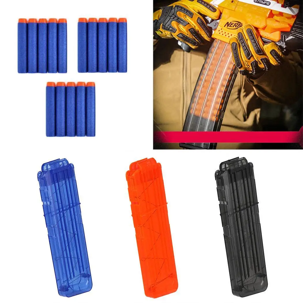 Быстрая Перезагрузка 15 Дартс пуля снаряд серии N strike Blaster клип журнал шт 3 + для Nerf