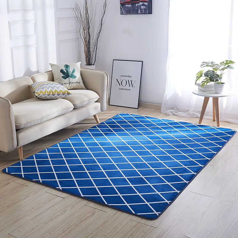 

Rectangular Thick coral fleece carpet baby shatter-resistant crawling mat bed non-slip blanket floor mat short hair rug easy