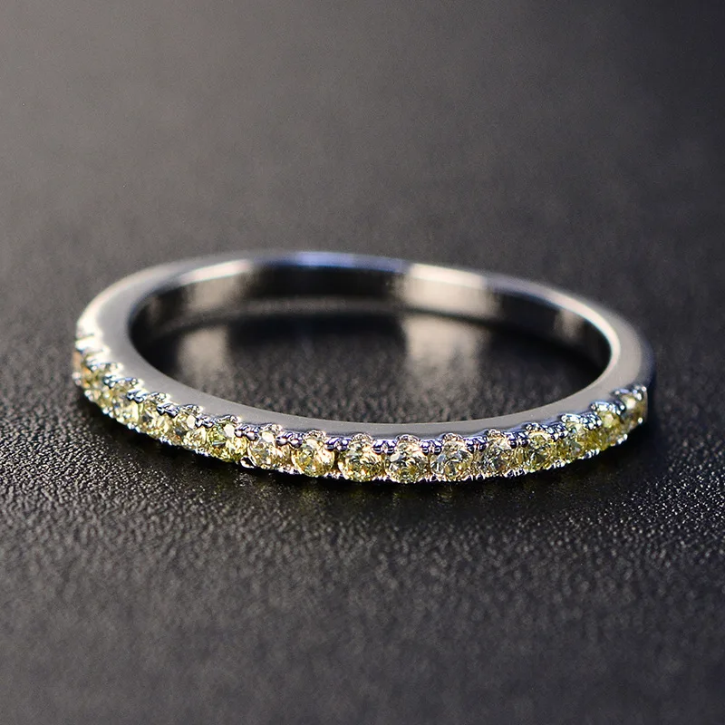 Rainbamabom высокое качество, 925 пробы Серебряное цитриновое кольцо с драгоценным камнем для свадьбы, помолвки, хорошее ювелирное изделие,, Прямая поставка - Цвет камня: Yellow