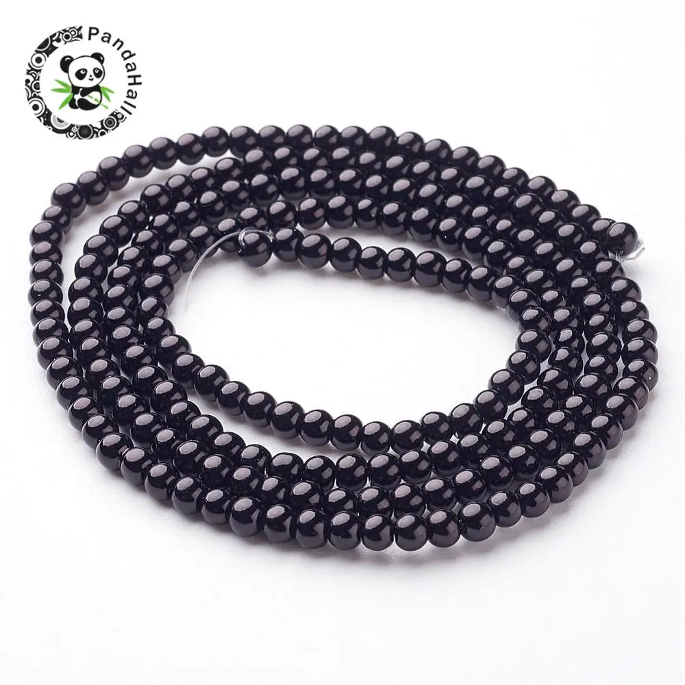 4mm 6mm Round Glass Pearl Beads Strands for Jewelry Making DIY Pearlized, hole: 1mm, about 140-216pcs/str
