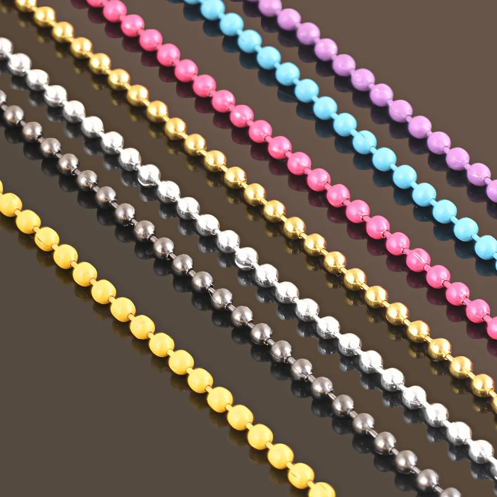 1 шт. цепочка с подвеской шариком 7 цветов|dog tag chain|ball chainchain tiny |