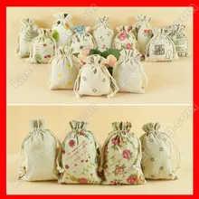 200 шт./лот) четыре размера доступны оптом хлопковый джутовый мешок подарок