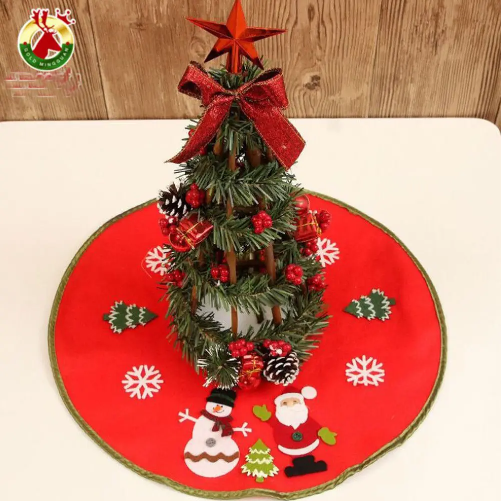 

Christmas Soft Santa Tree Skirt Base Floor Mat Cover Xmas Party Decor Ornament