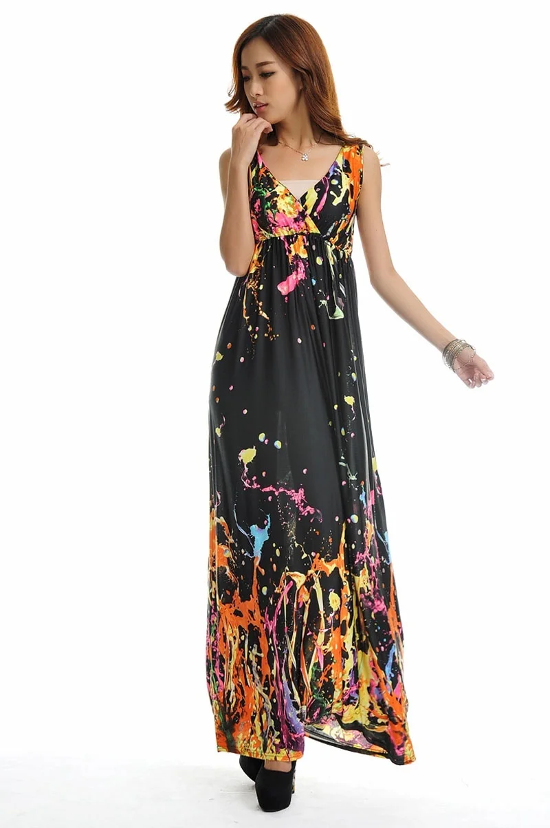 Платье женское пляжное с принтом модный сарафан вышивкой на лето|fashionable dress|fashion