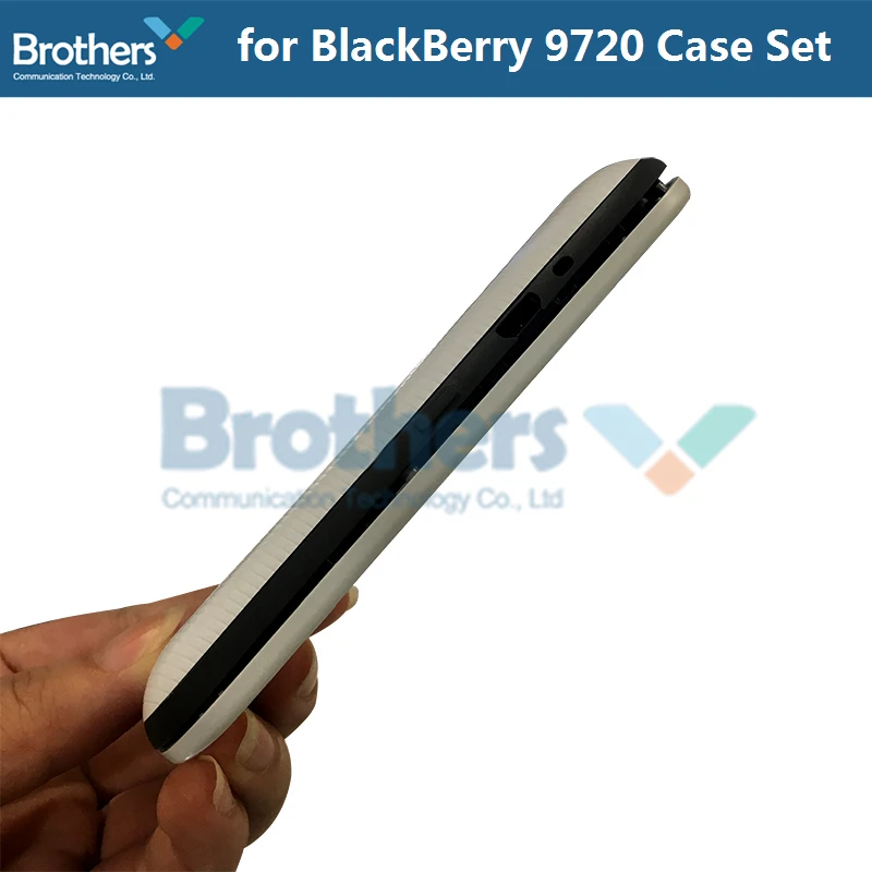 Full Set For BlackBerry 9720 Back Cover Battery Door Housing+Front Frame + Keyboard For BlackBerry 9720 Original Black White (5)