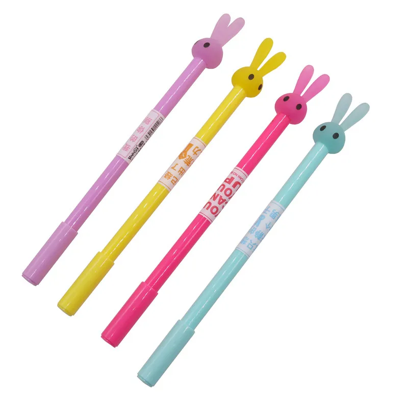 

Gel Pel Wholesale Four-color Cute Rabbit Pattern Neutral Pen Ink Erasable Pen Student Test Pen 4 Pcs Pen Core With Sales