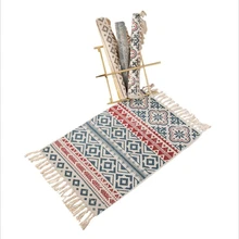 Хлопковые мягкие ковры ручной работы для гостиной, спальни, под стол 60X90 см, домашний ковер, напольный коврик для двери, декоративный ковер для дома