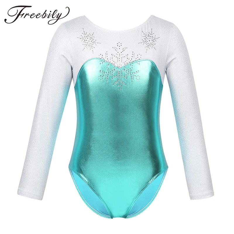 Toddler Baby Girl Swimwear Long Sleeve Shiny Metallic Rhinestone Swimwear Kids Swimsuit One Piece Children Bathing Suit Summer