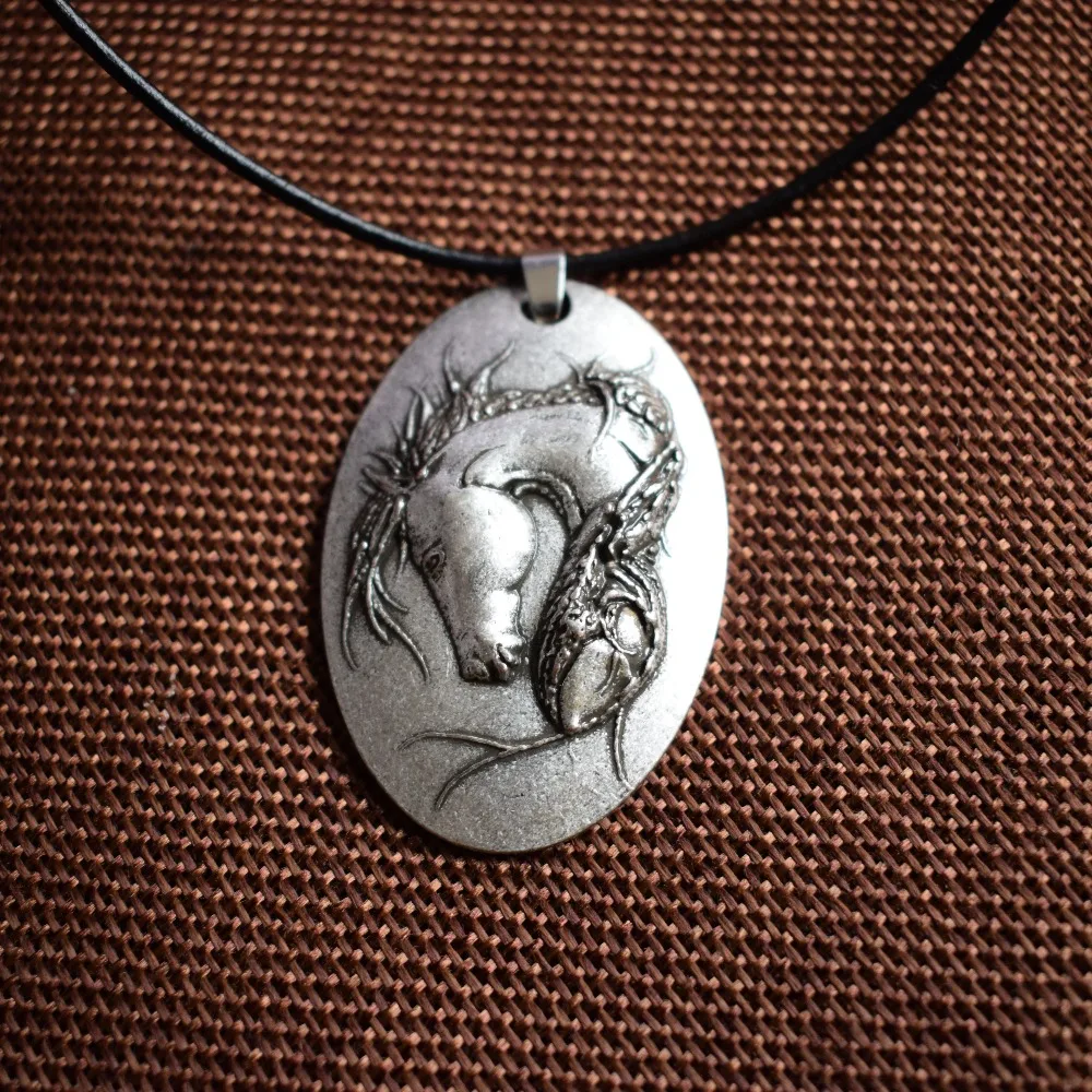 Long hair Horse Jewelry necklace mens necklace.mens jewelry horse