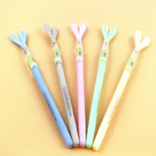 Японский и корейский стиль мультфильм Гелевая ручка милый кролик Желе Форма Ручка канцелярия для учеников гелевая ручка