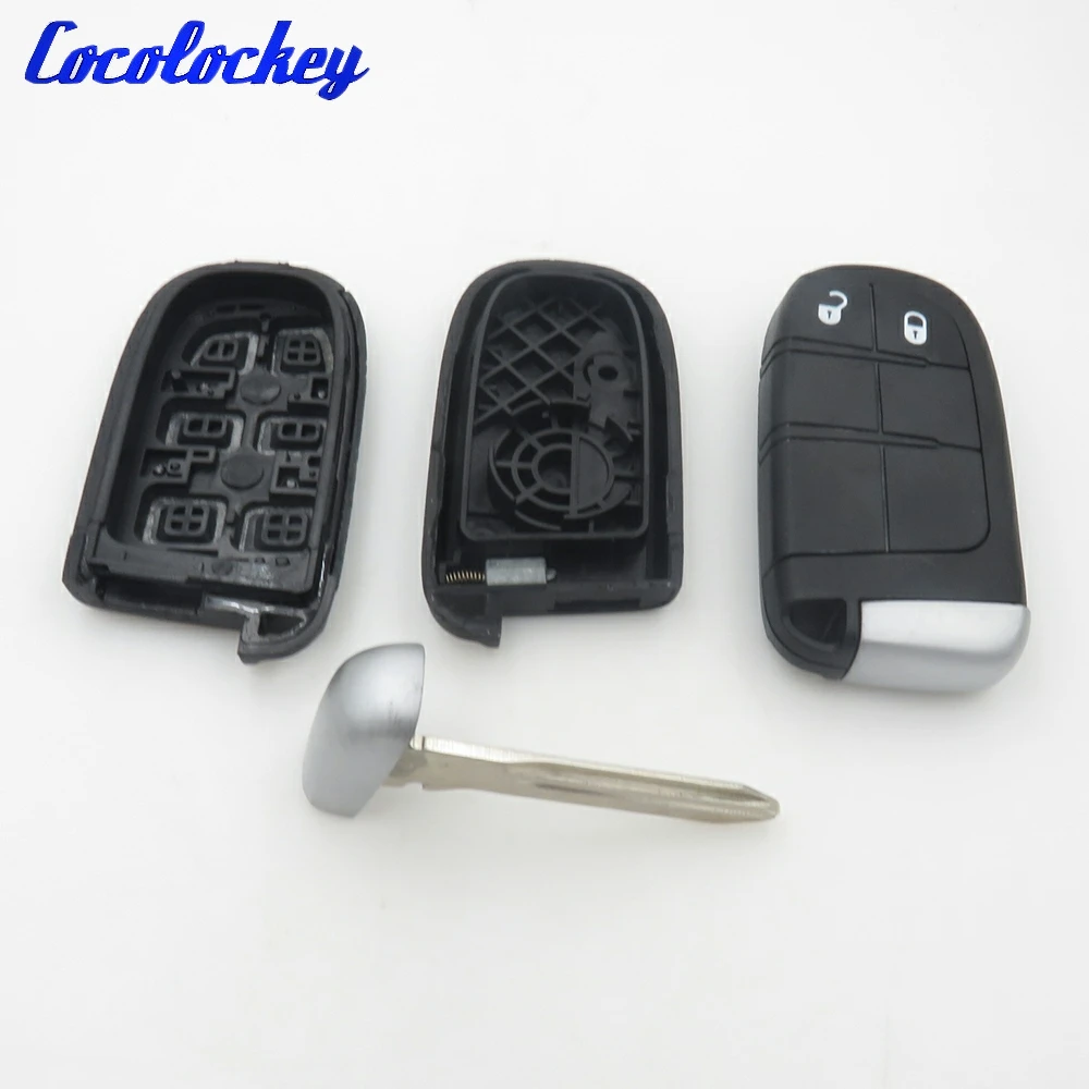 Cocolockey Сменный Чехол умный пульт дистанционного ключа 2 кнопки для Chrysler для Jeep для Dodge charger 2012- без логотипа