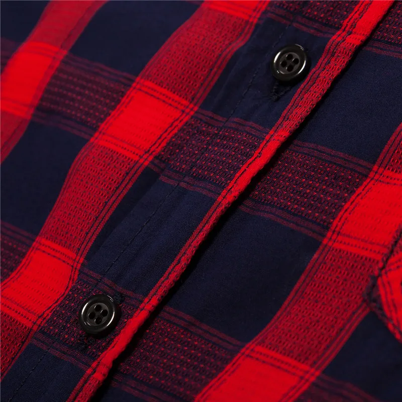 New Spring Autumn Casual Men's Dress Shirt 100% Pure Cotton Brand Classic Male Long Sleeve Plaid Shirts Tops Euro Size M-3XL (3)