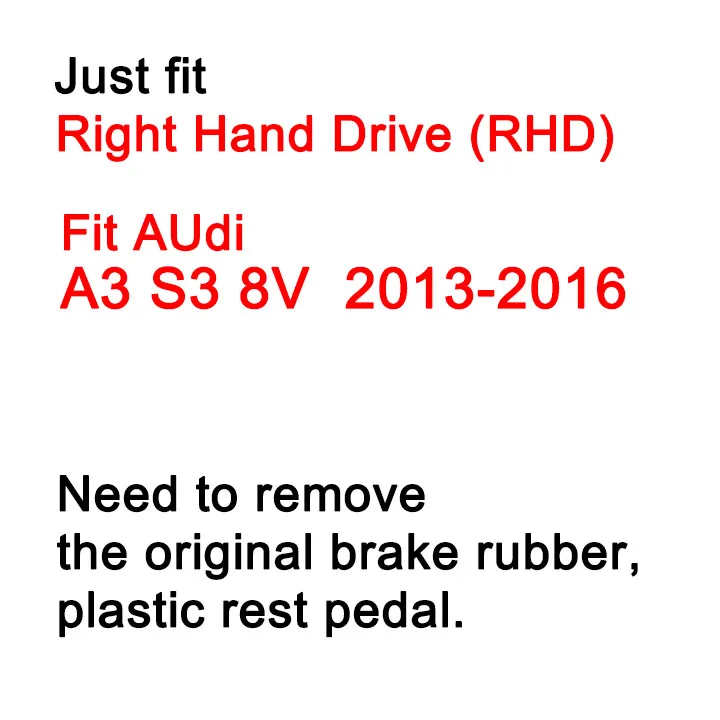 Педаль RHD для Audi A3 S3 8V 2013 2016 ножная подставка из нержавеющей стали педали тормоза