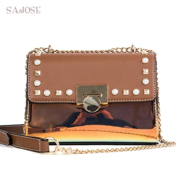 

Crossbody Bags For Women Fashion Designers Lady Pu Leather Handbags Totes Bag bolsos With Rivet Female Shoulder Messenger Bags