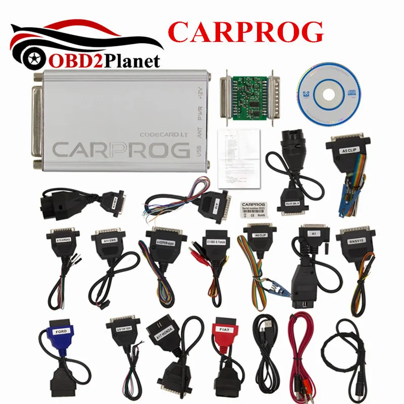 CARPROG V10.05 Авто ЭКЮ программист для ремонта Инструменты с 21 Полный Адаптеры автомобиль прог ПОЛНЫЙ или основной блок Быстрая доставка