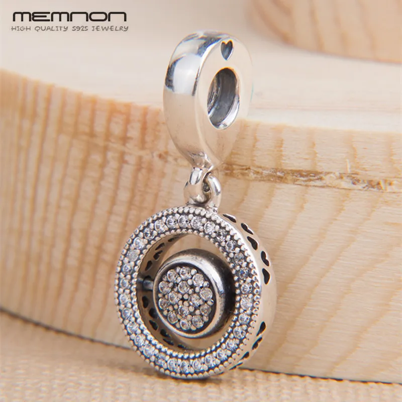 

New Spinning Signature Dangle Charms 100% 925 sterling Silver beads fit European charm Bracelets Necklaces DIY jewelry for women