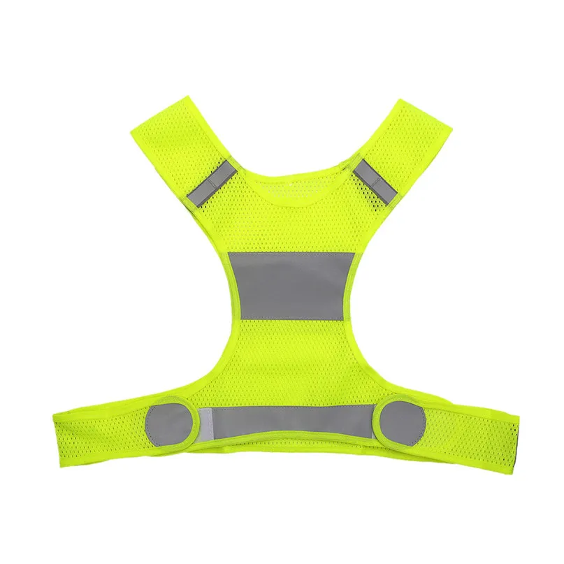 Safety Vest Night Outdoor Sports Vest Running Riding Reflective Vest Visibility Security Jacket Reflective Strips #2A26 (4)