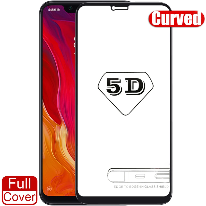 

5D Curved Full Cover for Xiaomi Mi 8 Screen Protector 9H Tempered Protective Glass for Xiaomi Mi 8 Mi A2 Redmi Note 5 Pro Global