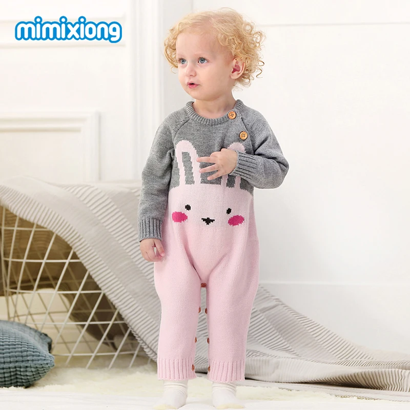 

Rabbit Newborns Baby Overalls Animal Style Toddler Girls Boys Rompers Jumpsuits Cute 3D Bunny Ear Infant Kids Outfits Outerwear