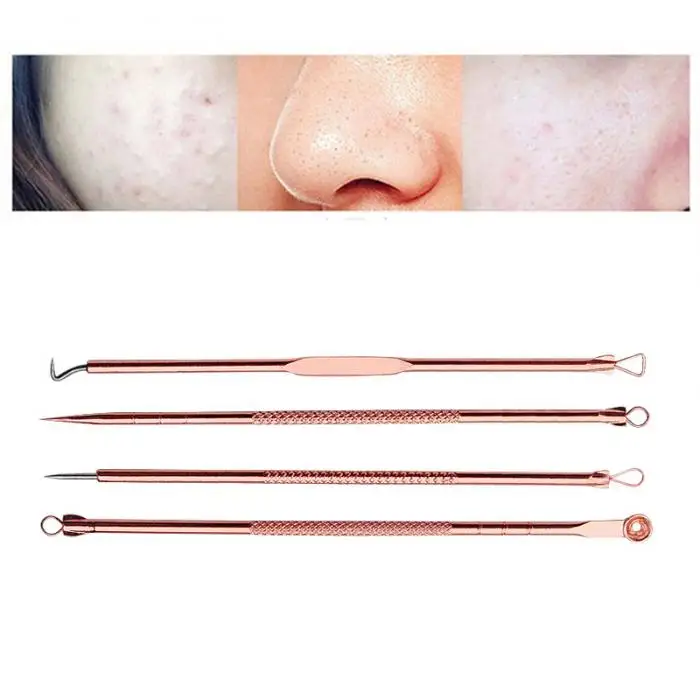 4 шт средство для устранения черных точек инструмент для очистки акне Косметическая игла прыщей прибор для удаления черных точек JIU55