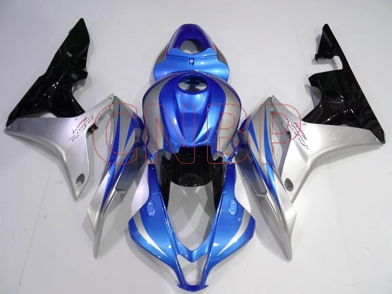 Наборы для тела CBR 600 RR 2007-2008 синий серебристый черный обтекатель для мотоцикла CBR600 RR 08 Abs обтекатель для Honda CBR600RR 08 без краски