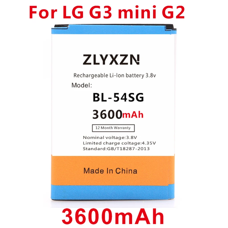 3600 мАч BL-54SH BL-54SG для LG Optimus G3 Mini G2 D725 D722 D728 D729 D22 F300 L90 F7 F260 D410 D405N US780 P698 F320 G3s мини |