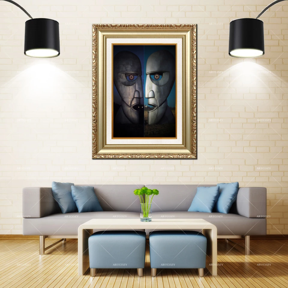 

Artcozy Golden Frame Abstract UK Orchestra Face To Face Waterproof Canvas Painting
