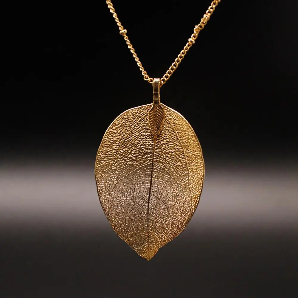

Fashion Long Hollow Leaf Necklace&Pendant For Women Sweater Chain Necklace Collier Femme Jewelry