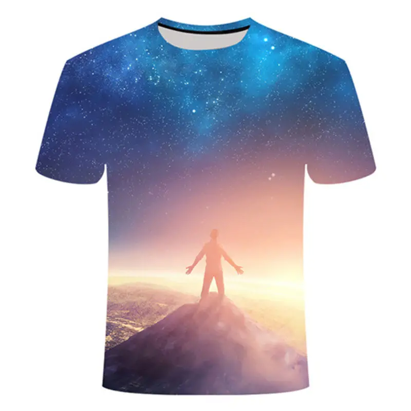 Blue Flaming tshirt Men/Women t shirt 3d t-shirt Casual Tops Anime Streawear Short Sleeve Tshirt Asian Plus-Size men's clothing