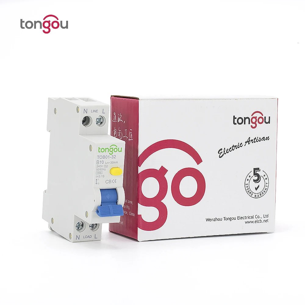 Curve B RCBO 10A 30ma 1P + N DPN автоматический выключатель остаточного тока с защитой от