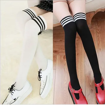 

Fashion Sexy Warm Thigh High Over the Knee Socks Long Cotton Stockings For Girls Ladies Women 1pair=2pcs GX09