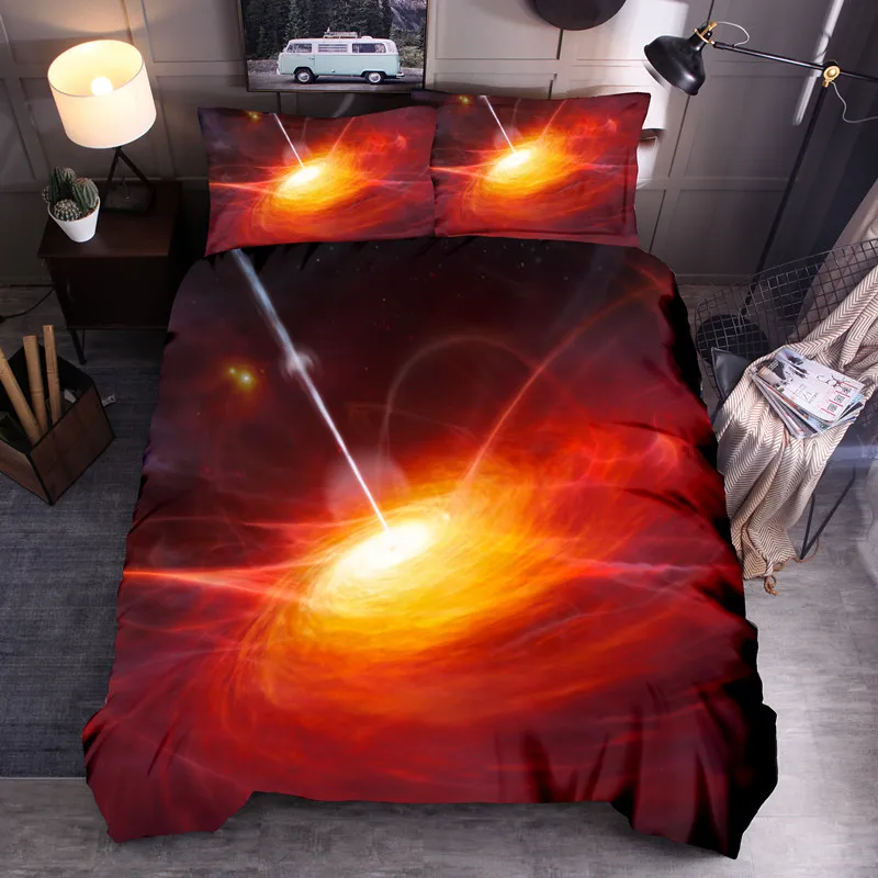 

Personality Starry Sky Black Hole 3D Bedding Sets Include Duvet Cover Pillowcase Bedding Linens Home Textile