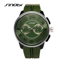 SINOBI 2017 Luxury Military Watch Men Quartz Analog Clock Silicone Strap Clock Man Sports Watches Army
