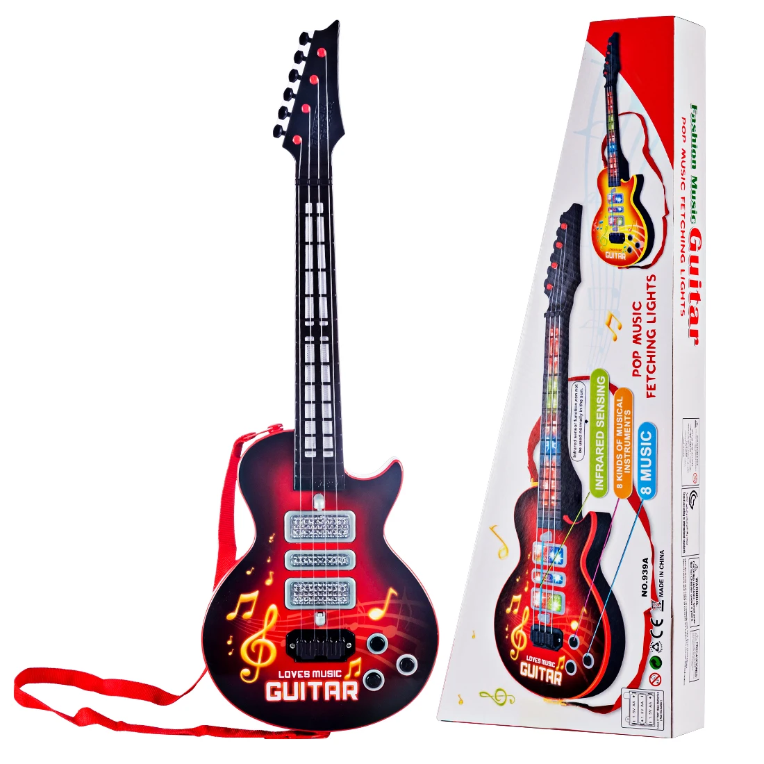 guitare jouet en forme de guitare électro-acoustique