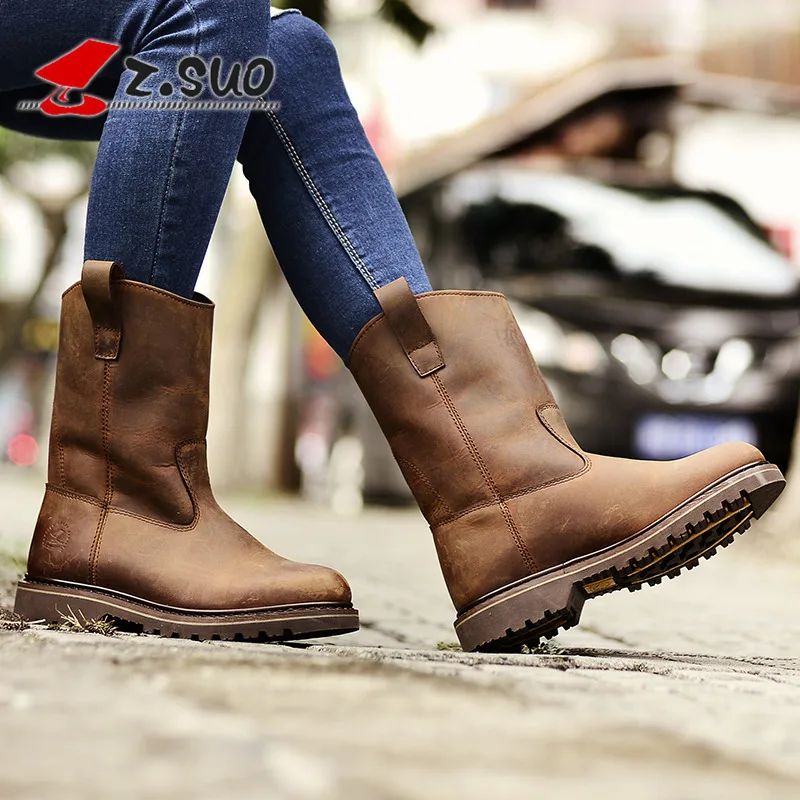 ladies mid calf biker boots