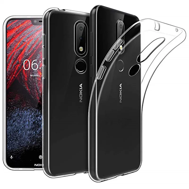 Мягкий прозрачный ТПУ силиконовый чехол для Nokia 6 1 Plus TA 1103 1116 задняя крышка 5 8