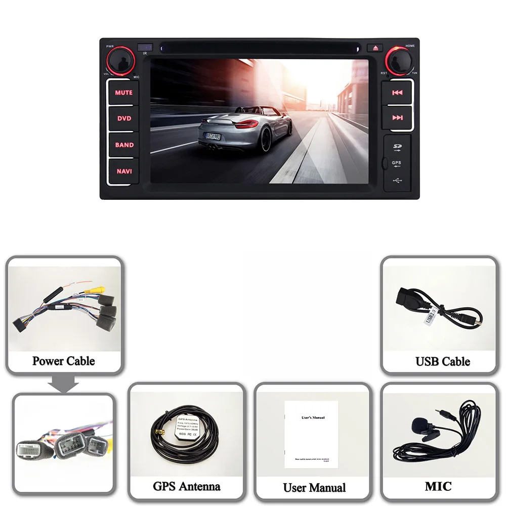 Cheap 6.2" Car DVD Player GPS Navigation Radio Audio For Toyota RAV4/FJ CRUISER/ALPHARD/Previa GL/HIACE/IELAS/Fortuner/INNOVA/Camry 5
