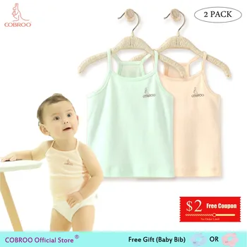 

COBROO Baby Girl Tank Tops Cotton Sleeveless T-Shirts 2-Pack Cami Undershirt 6-24 Months Kids NY410006