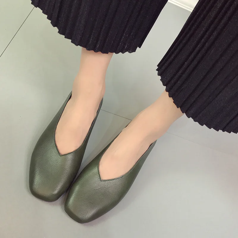 Épais marron Nouveau Coréenne Un 2018 Automne noir De Version Avec breasted Grand Chaussures Single mère saisons La Quatre Beige Printemps vert 0SfnHSq