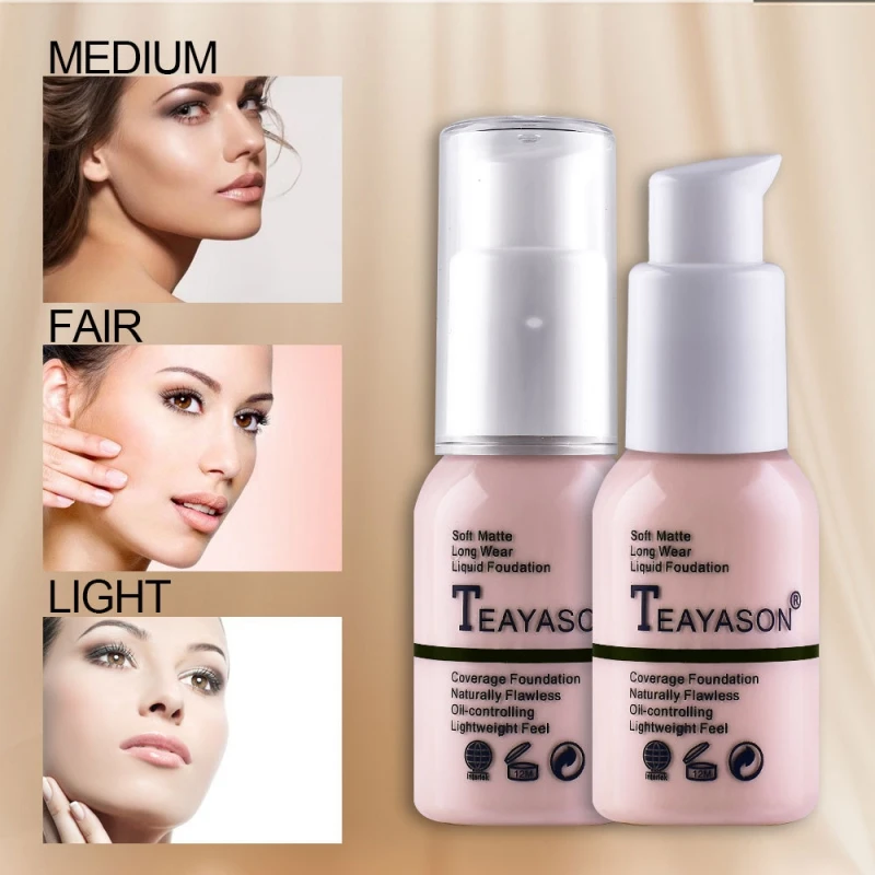 Matte Liquid Foundation Moisturizing Hide Facial Blemishes Even Skin Tone Liquid Concealer BB Cream Matte Liquid Foundation Moisturizing Hide Facial Blemishes Even Skin Tone Liquid Concealer BB Cream