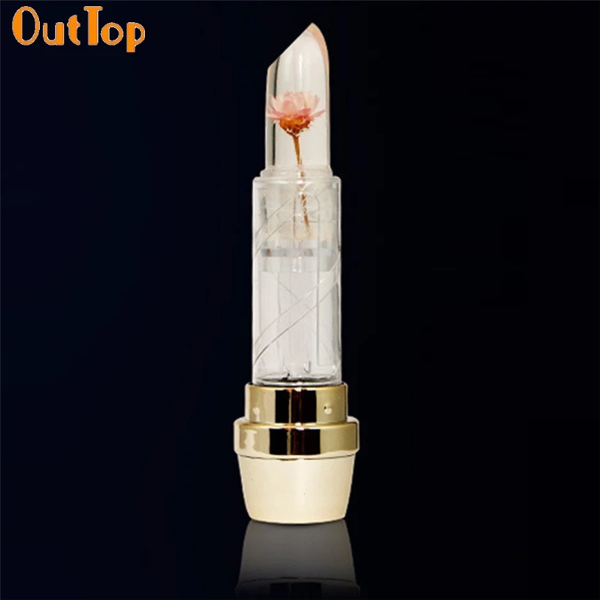 OutTop Love Beauty женский 1 шт 3D Цветы желе изменение температуры Увлажняющая помада JUL19