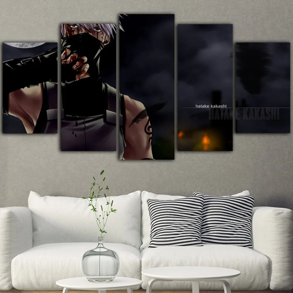 5 шт. горячее Аниме Наруто Tableau росписи холст картина Obrazy Куадрос Decoraci N Dormitorio картины для гостиная стены