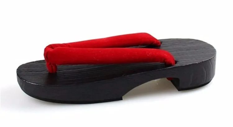 Women Summer Flip Flop Japanese Geta Wooden Slipper Cosplay Geta Flat Sandal