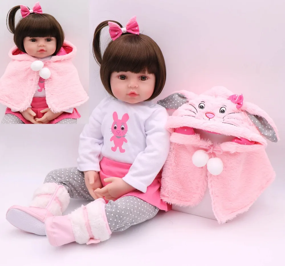 

60cm Silicone Reborn Baby Doll Toys 24inch Princess Toddler modeling reborn baby dolls Girls Brinquedos play house toys
