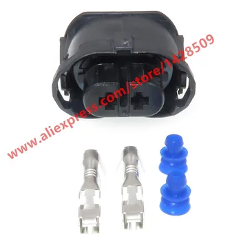 

5 Sets 2 Pin Auto Front Fog Light Socket Female Waterproof Lamp Connector For BMW 1-1355668-2