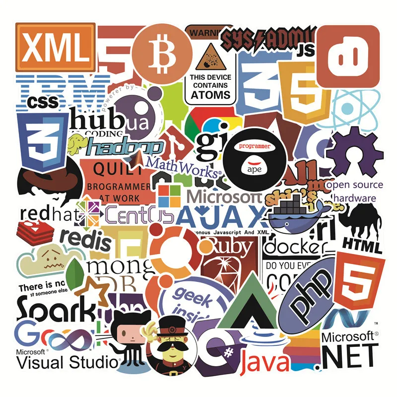 50 шт. Интернет Java JS phr html облачный Docker Биткойн язык программирования приложение
